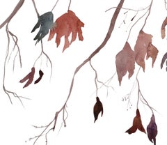 Branch Study No. 30, Original Minimalist Botanical Watercolor Painting on Paper