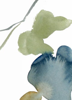 Branch Study No. 21, Original Minimalist Botanical Watercolor Painting on Paper
