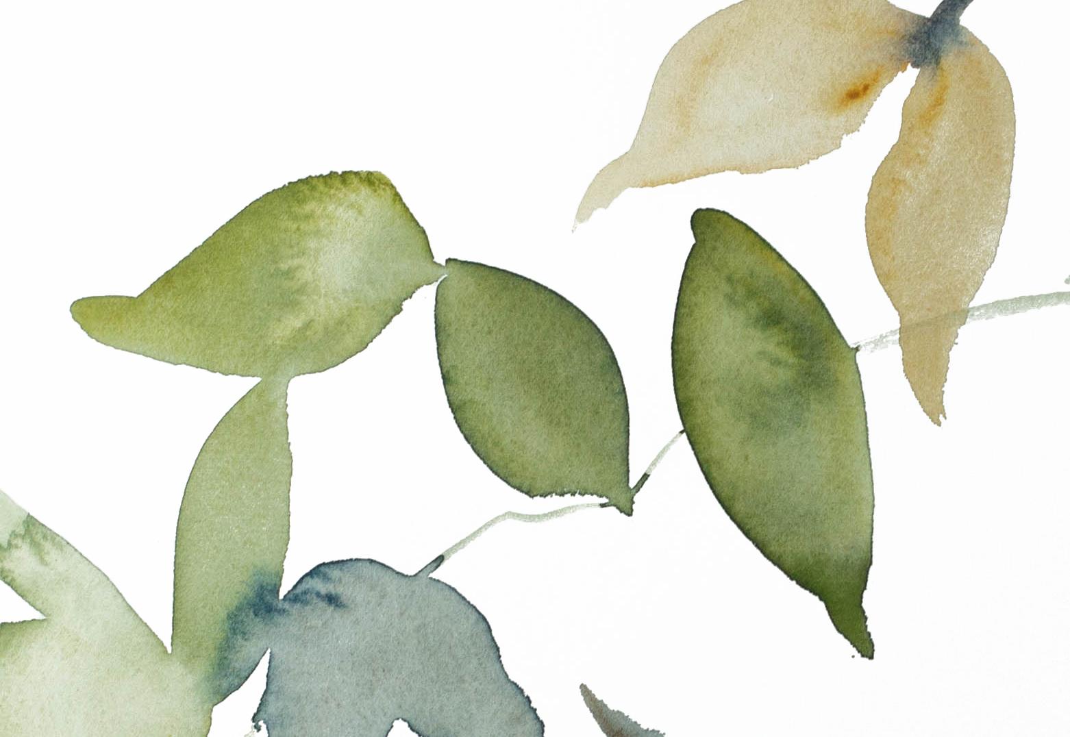 Branch Study No. 21, Original Minimalistisches Botanisches Aquarell auf Papier (Zeitgenössisch), Art, von Elizabeth Becker