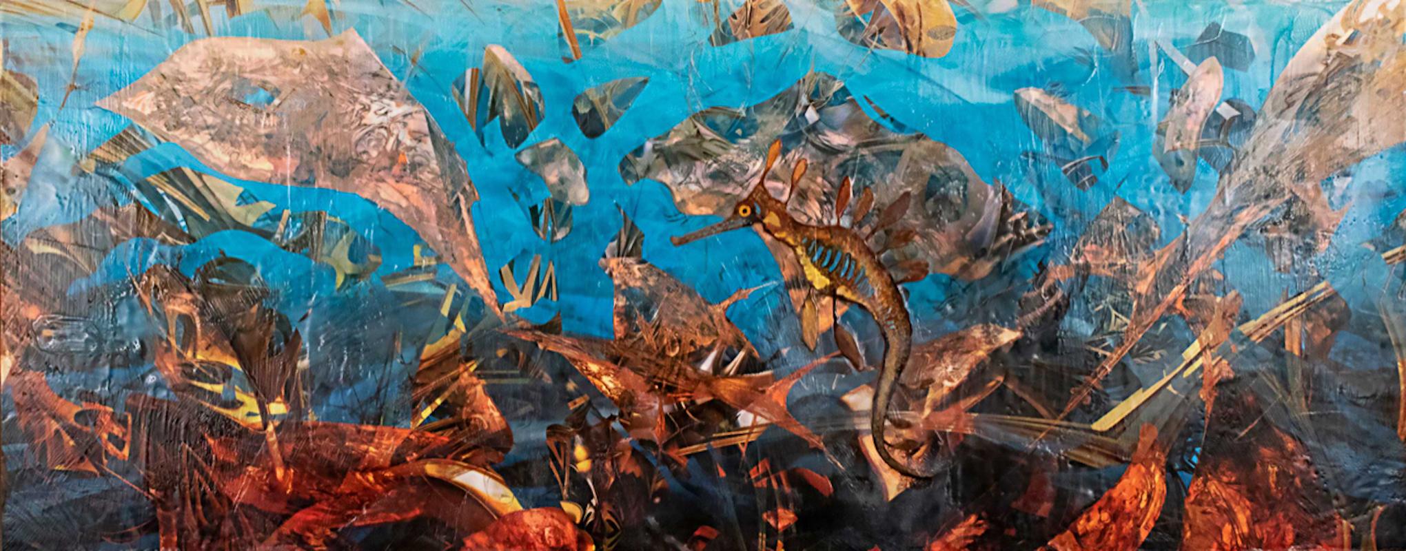 Seahorse Reef - Mixed Media Art by Teri Brudnak