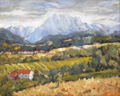 Edt Austria, Original zeitgenössisches impressionistisches Landschaftsgemälde auf Leinwand
