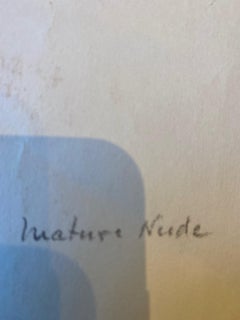 Ink and gouache drawing of a nude woman from behind