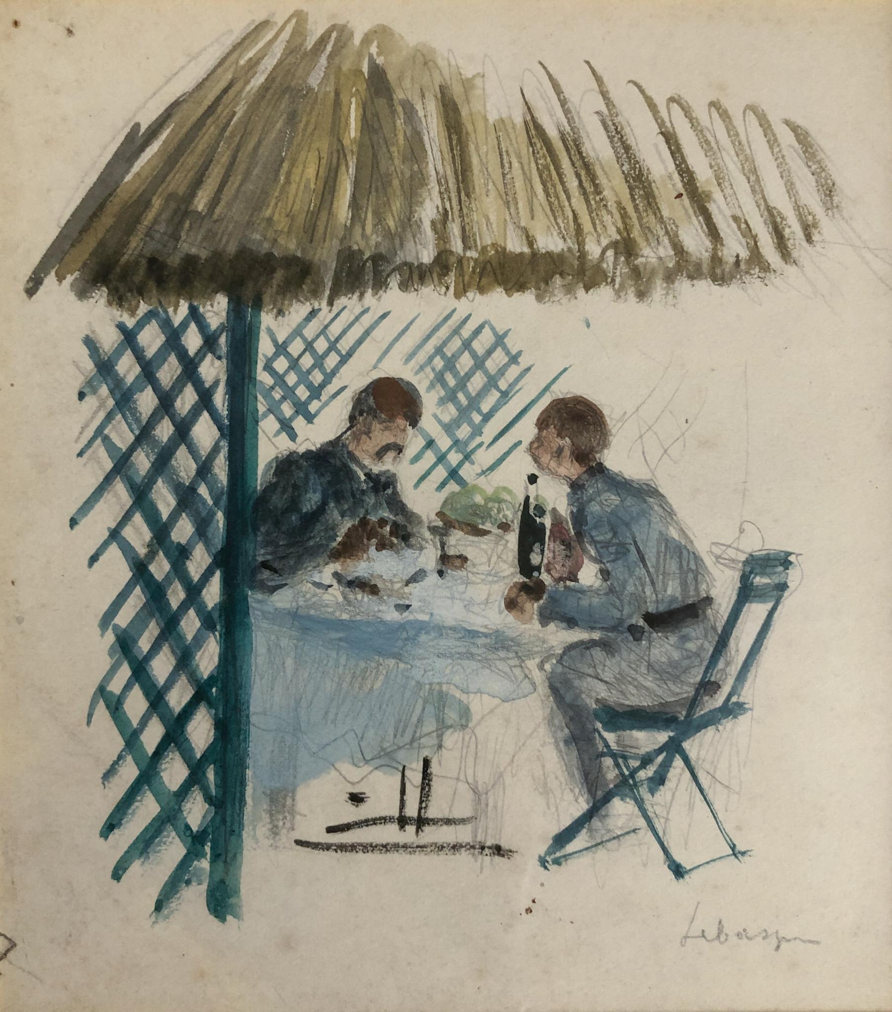 Figurative Art Henri Lebasque - Deux hommes assis