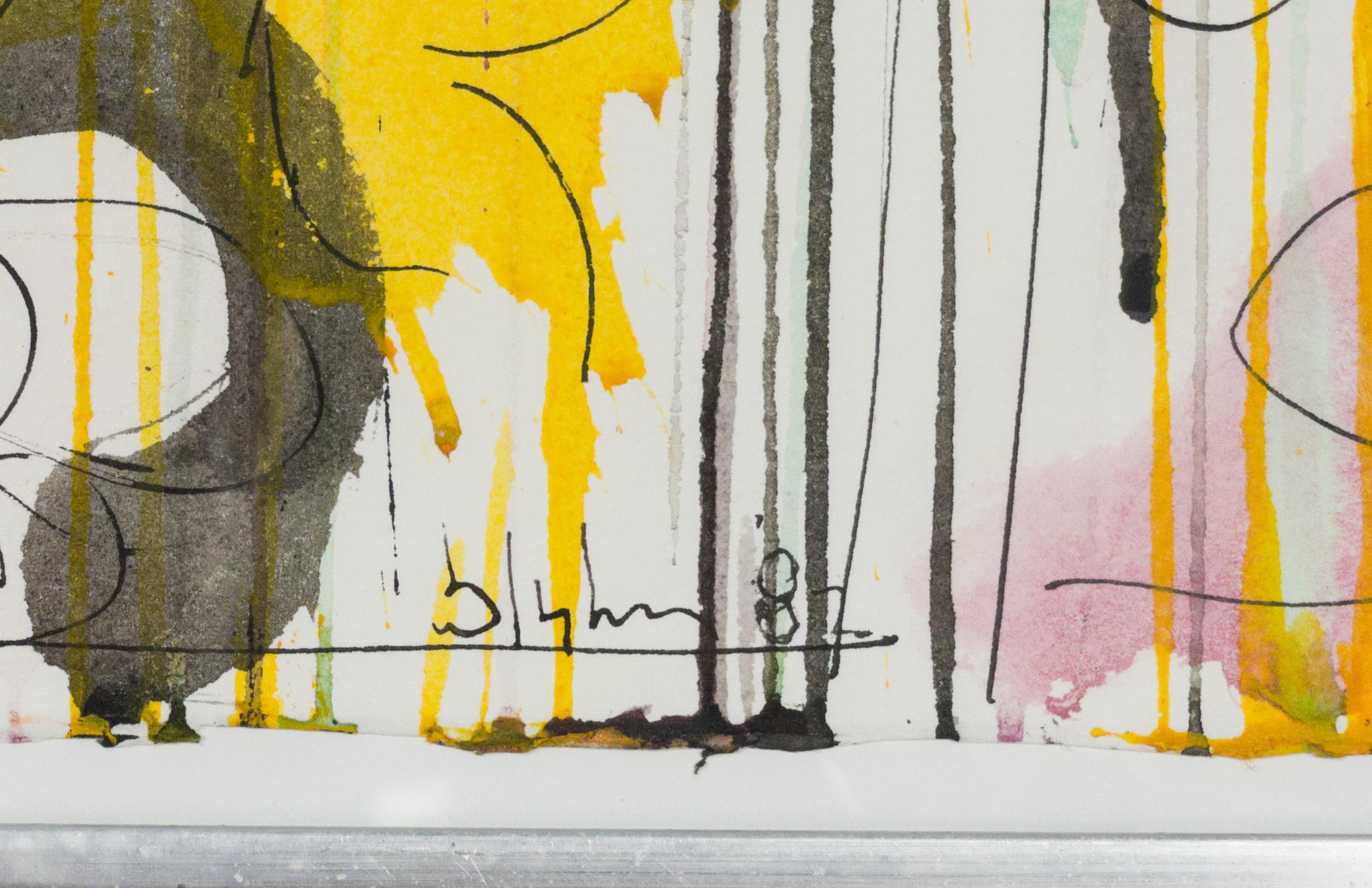 Abstracto con amarillo - Art Expresionismo abstracto de Norman Bluhm