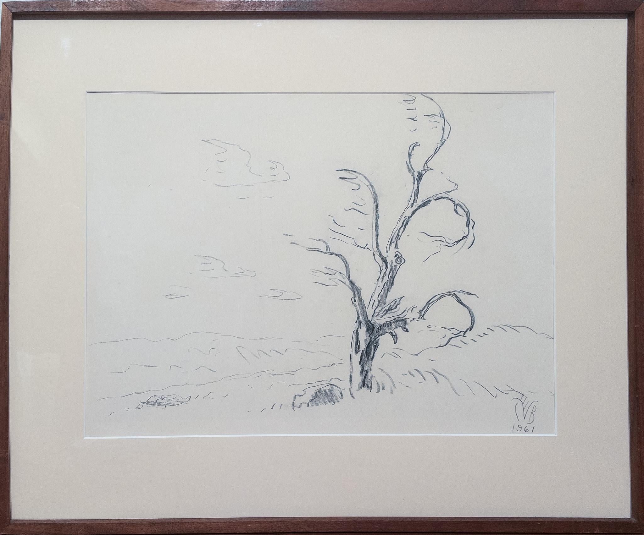 Alter Baum und Septemberwindwolken – Art von Charles E. Burchfield