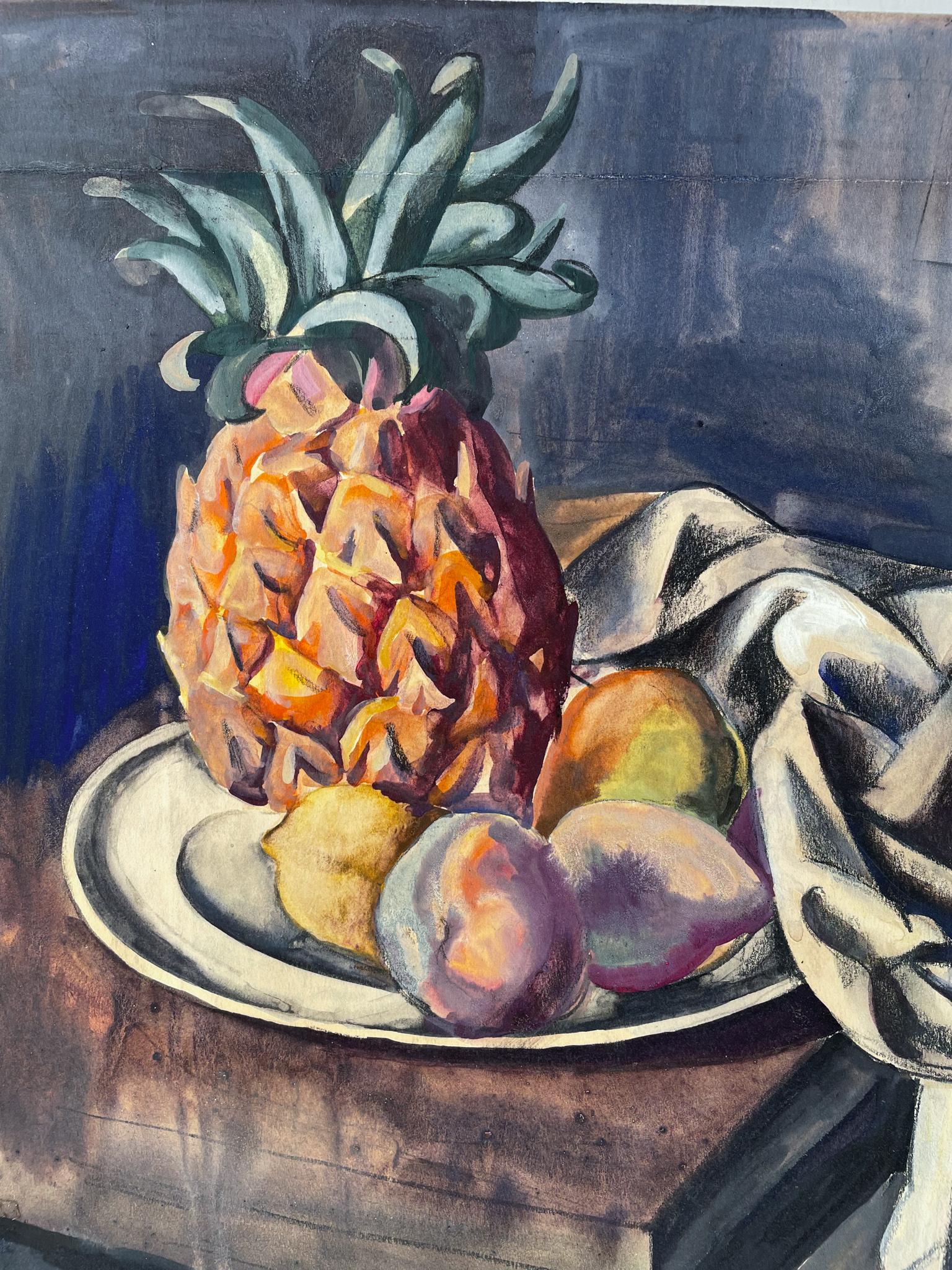 „Cubist City Scene“ verso: „ Ananas-Stillleben“ 5