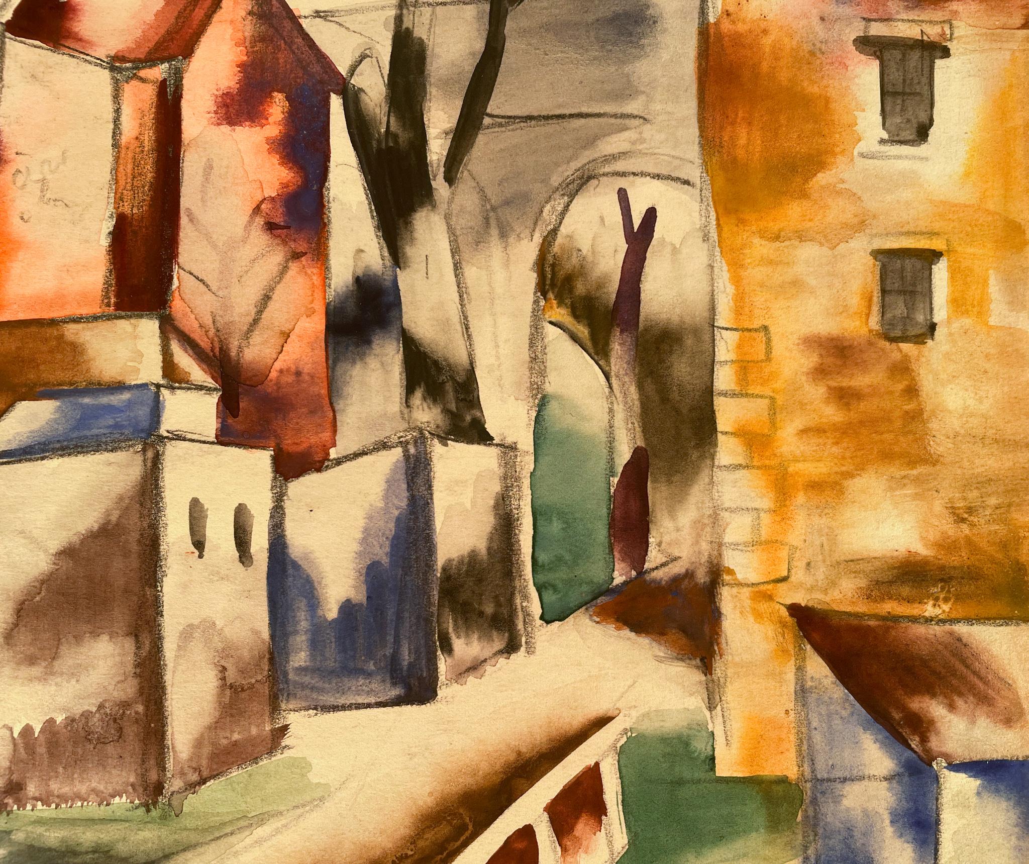 „Cubist City Scene“ verso: „ Ananas-Stillleben“ 3