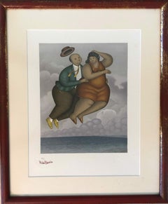 Reves d'Amour-Original Haitian Framed Limited & Signed Edition Lithograph