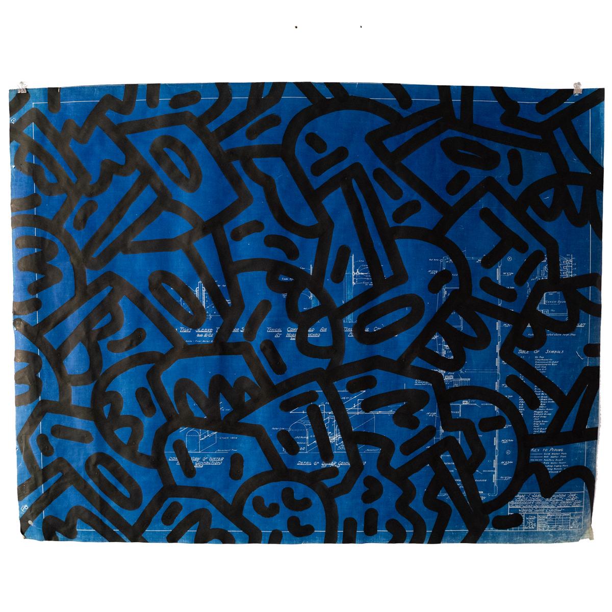 Mike Han Abstract Drawing – Moderner Vandalismus der Moderne: Albert Kahn, Blatt 3M