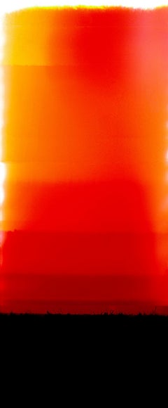 Horizon H, abstract photography , orange and black