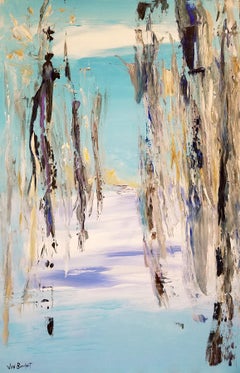 “Crisp” –  Winter Painting, Large Painting, Abstract Landscape, Snow, Snow Lands