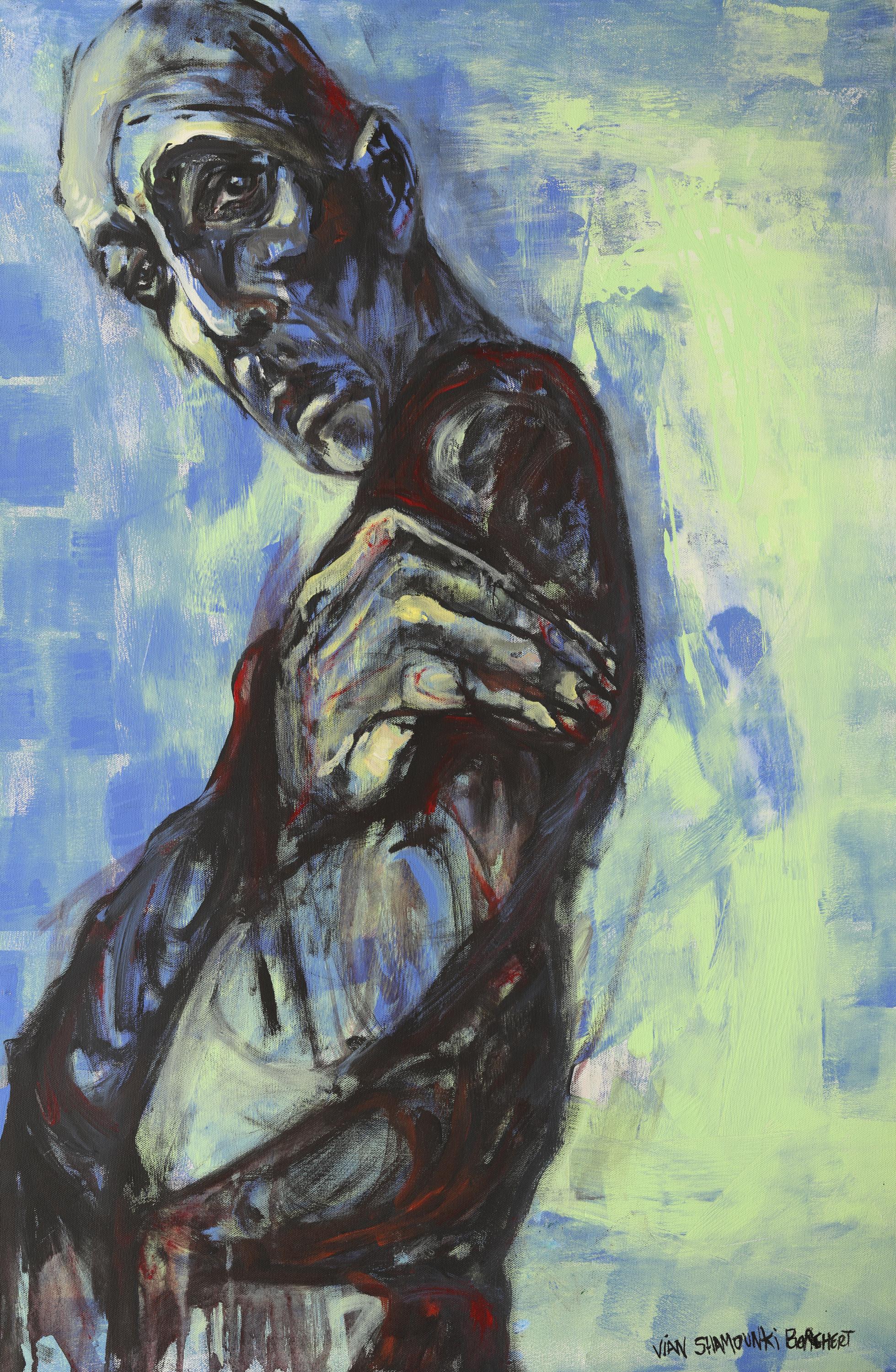 Man - add keywords (Figurative, Figurative abstract, Abstract expressionist, Por