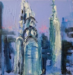 Chrysler Mountainesque – (Acrylic painting, Cityscape, NYC Skyline, New York