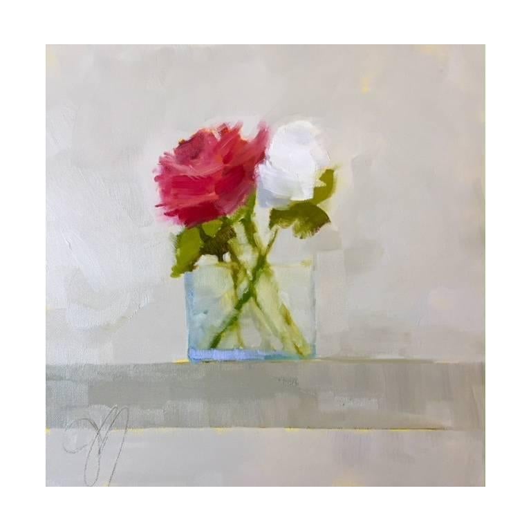 Jill Matthews Still-Life Painting - Garden Roses