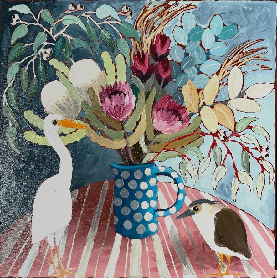 Vogel Stillleben-Zeichnungen und -aquarelle