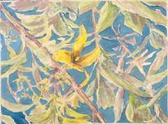 Floral Watercolor Landscape on Paper