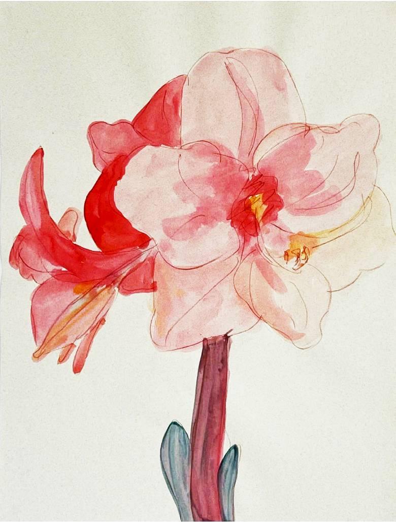 Renelio Marin Still-Life - Composition Flora 2: Contemporary Still-life Drawing and Watercolors on Paper