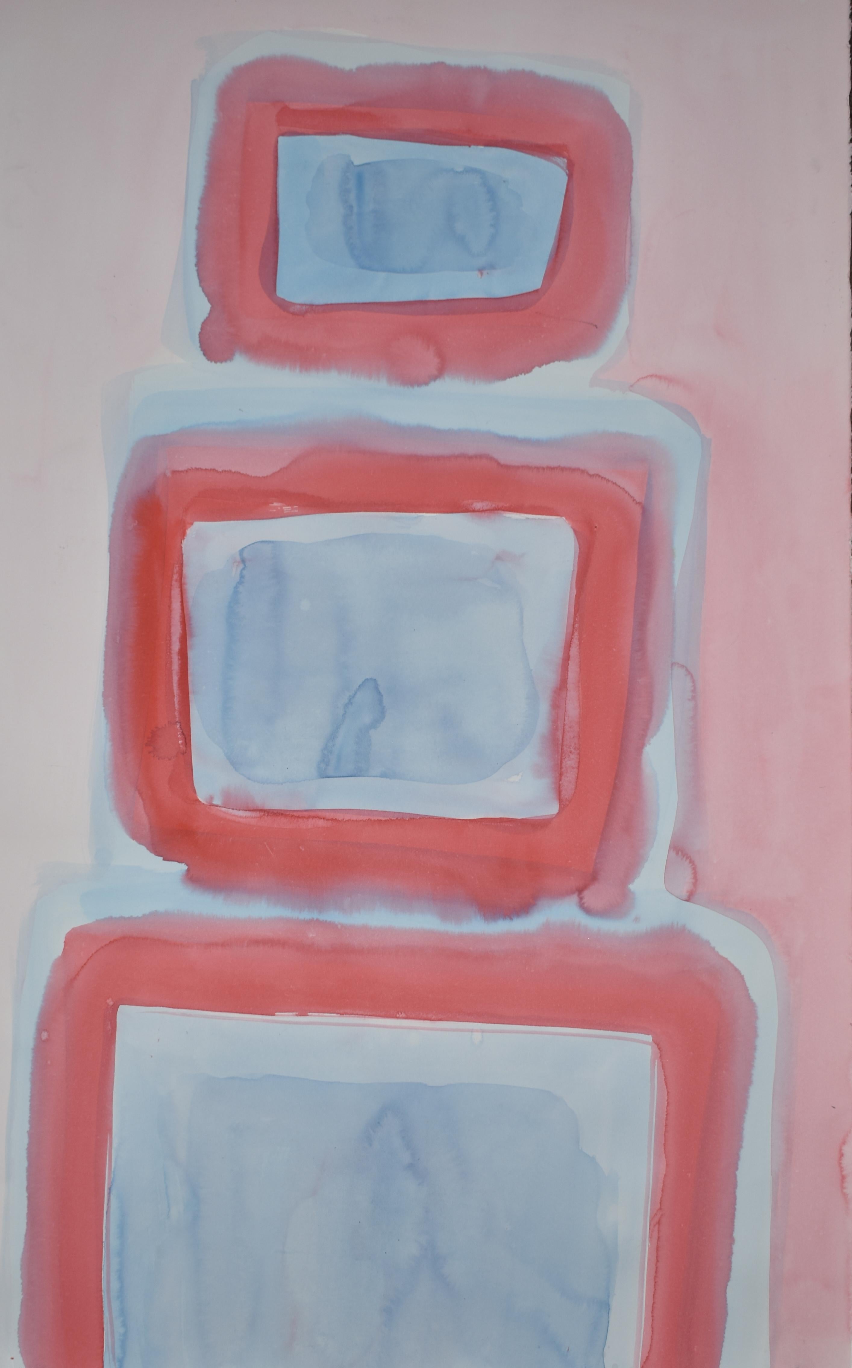 Wall of Water - Gray Abstract Drawing by Renelio Marin