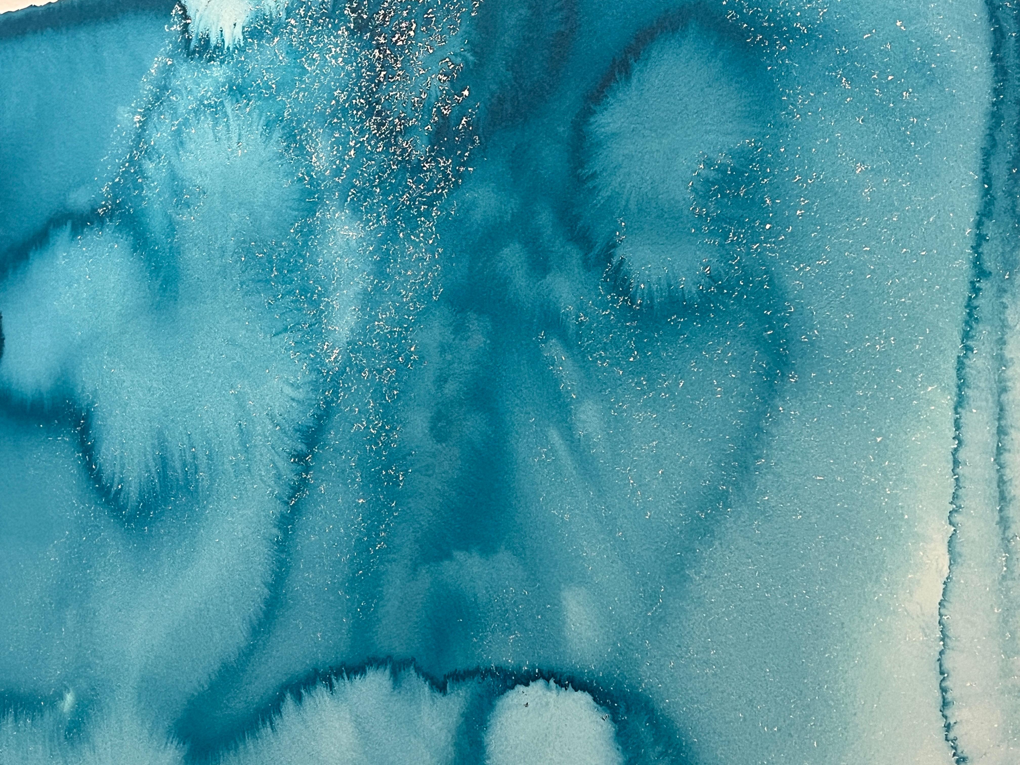 Nancy Pantirer: Underwater Series. Deep Blue Pools of Watercolor Wonder For Sale 3
