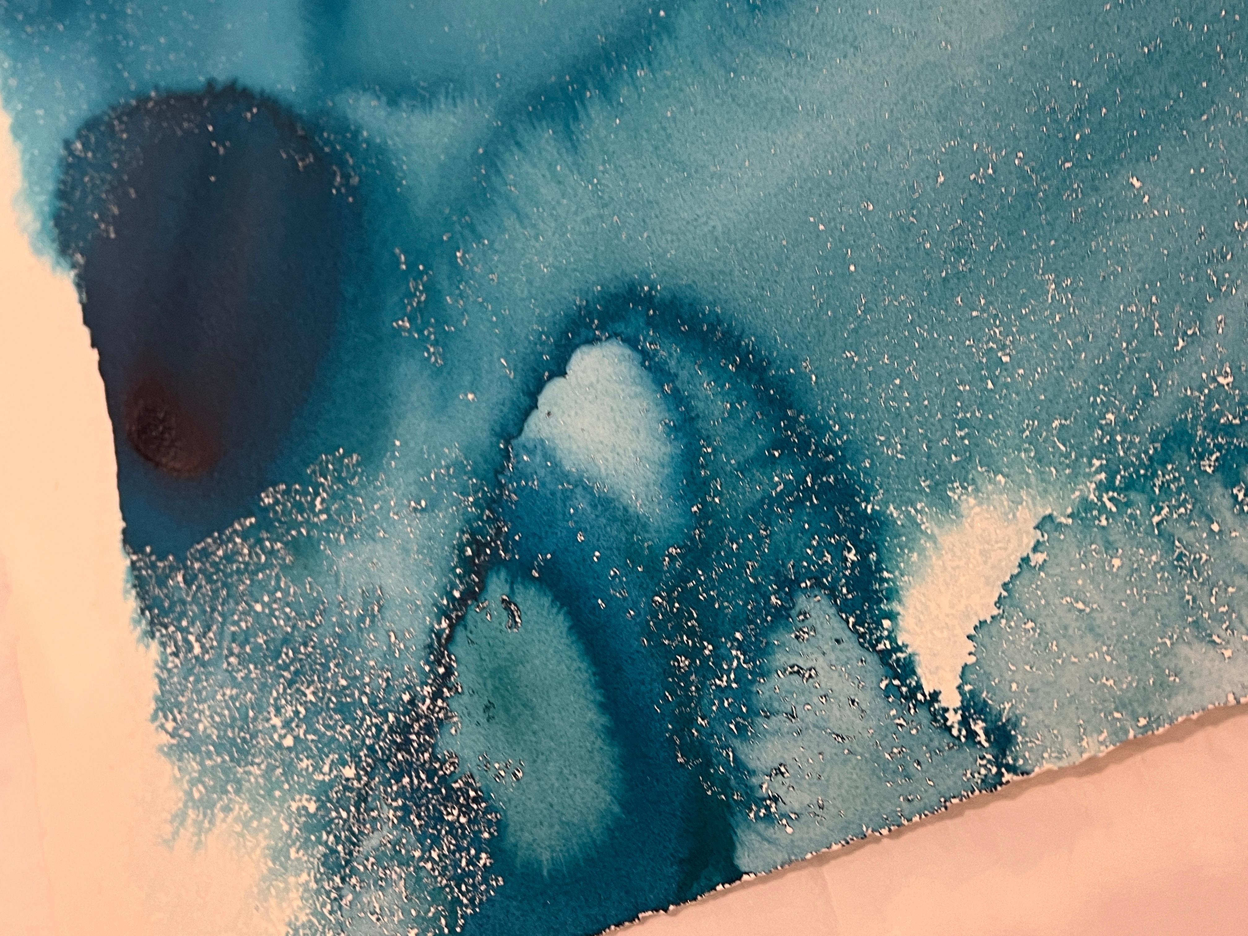 Nancy Pantirer: Underwater Series. Deep Blue Pools of Watercolor Wonder For Sale 7