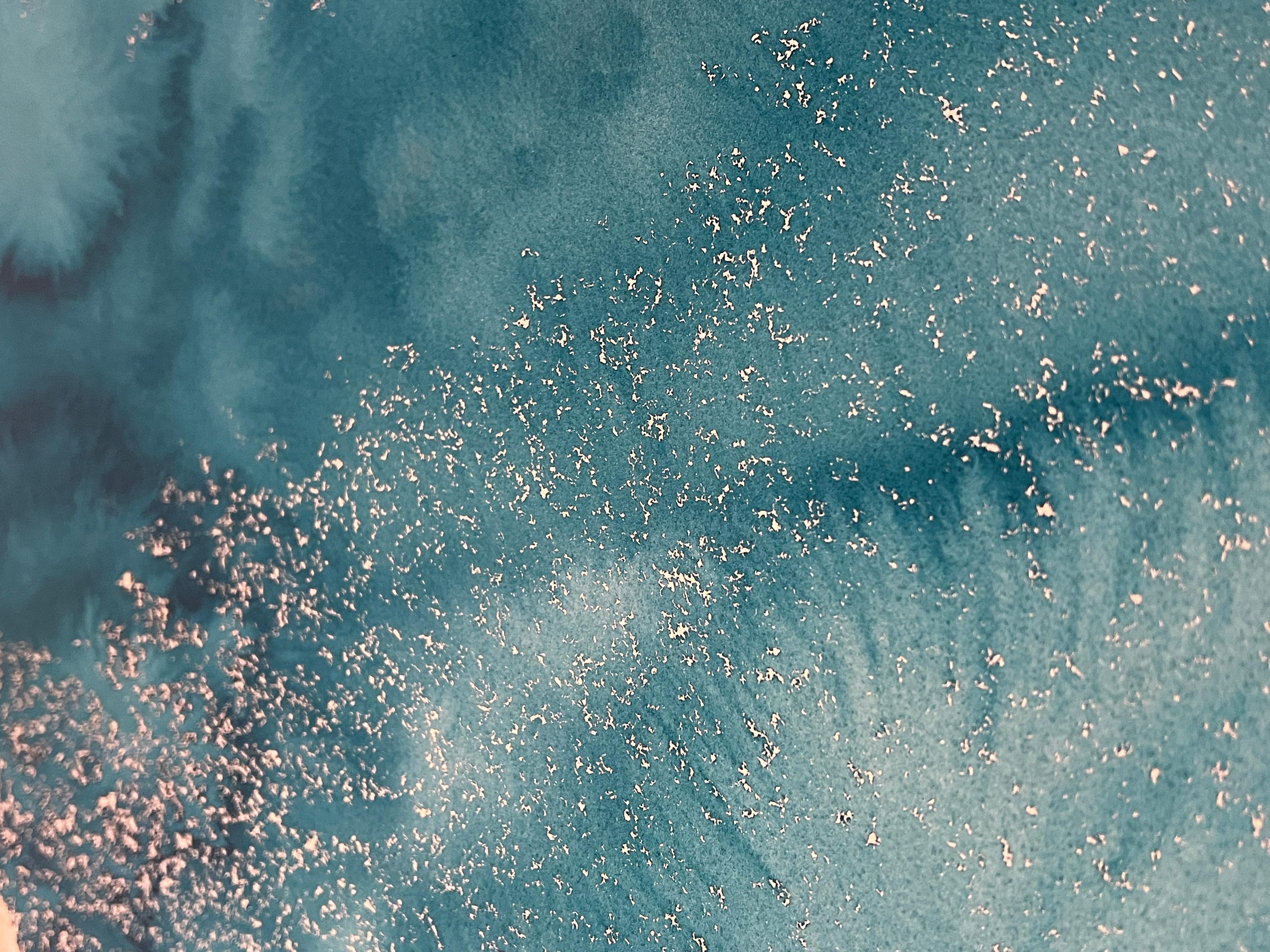 Nancy Pantirer: Underwater Series. Deep Blue Pools of Watercolor Wonder For Sale 5