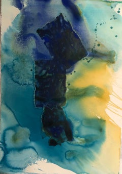 Nancy Pantirer: Underwater Series. Deep ethereal blue, Modern abstract art