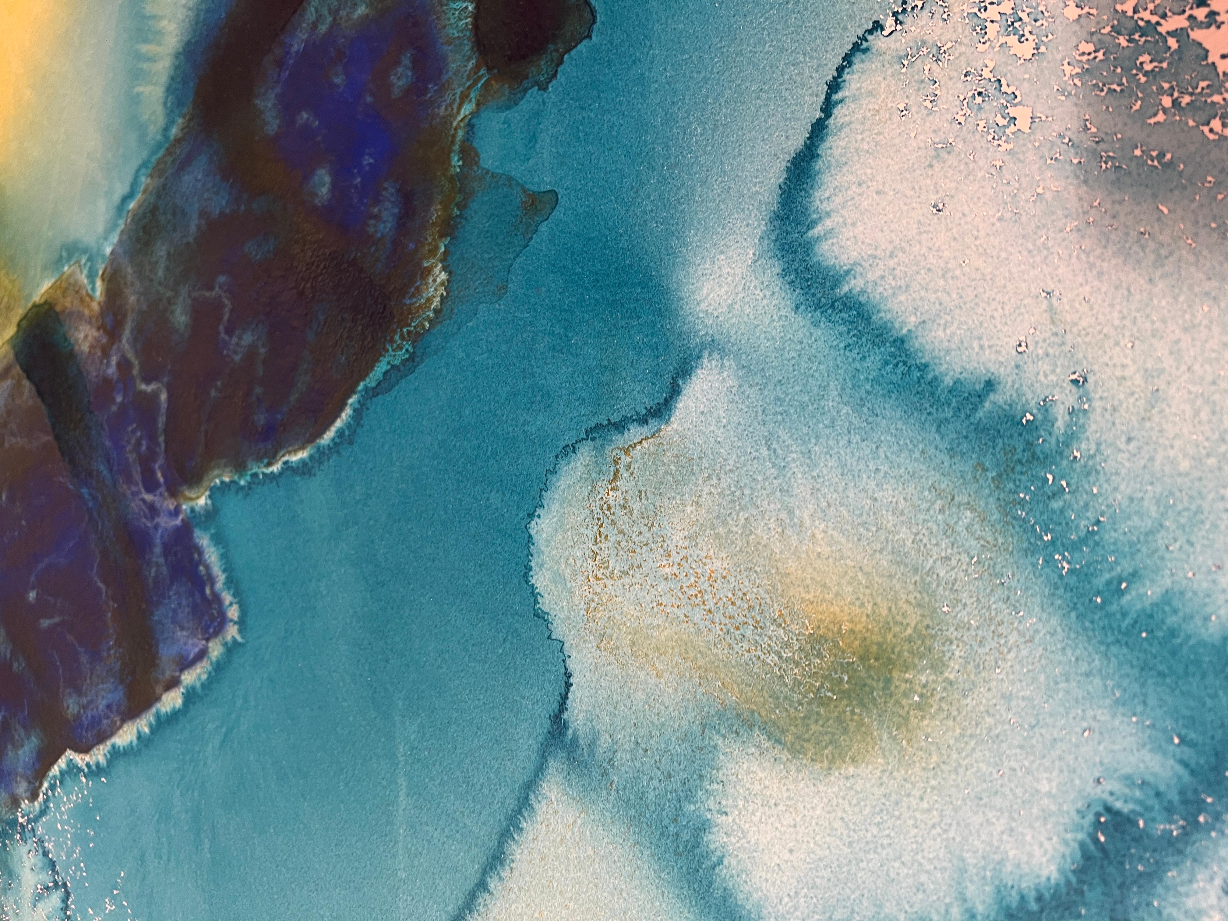 Nancy Pantirer: Underwater Series. Deep ethereal blue, Modern abstract art For Sale 3
