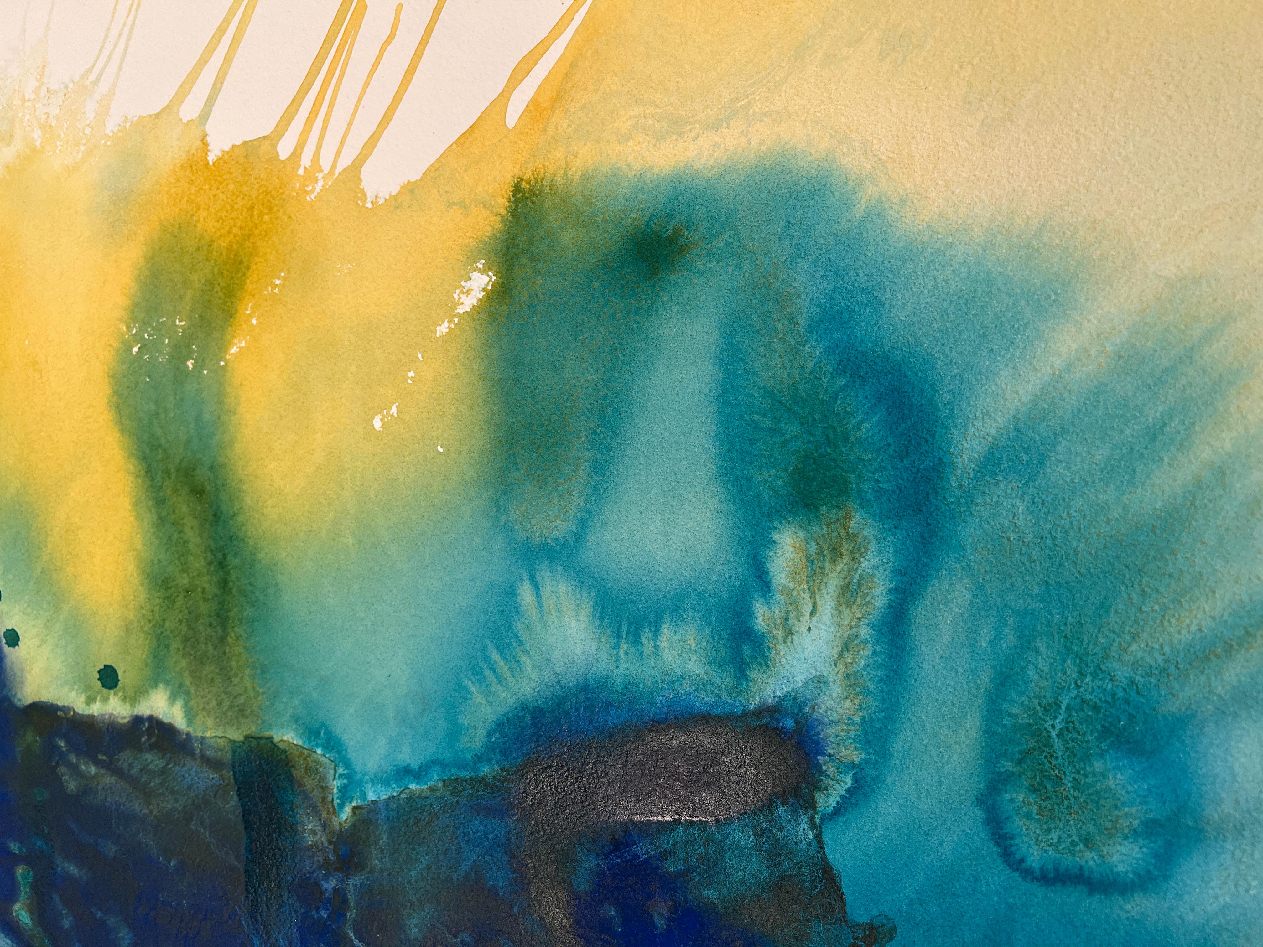 Nancy Pantirer: Underwater Series. Deep ethereal blue, Modern abstract art For Sale 4
