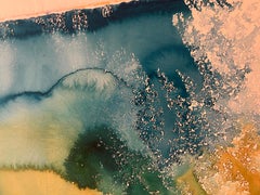 Nancy Pantirer: Underwater Series. Yellow, Blue, & Green Abstract Organic Piece