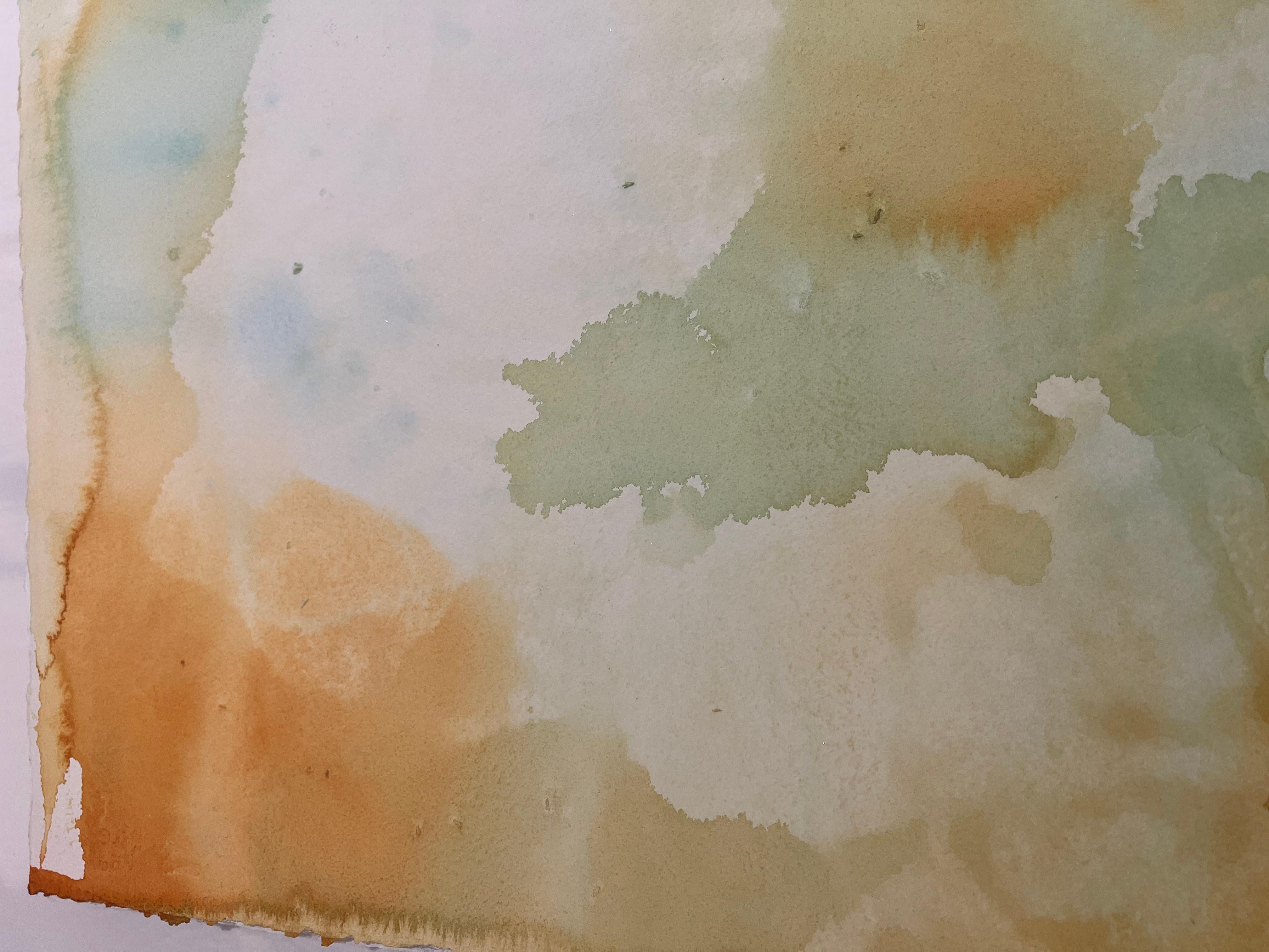Nancy Pantirer: Underwater Series. Yellow, Blue, & Green Abstract Organic Piece For Sale 4