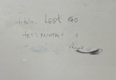 Pintura abstracta de colores brillantes sobre papel; Lest Go