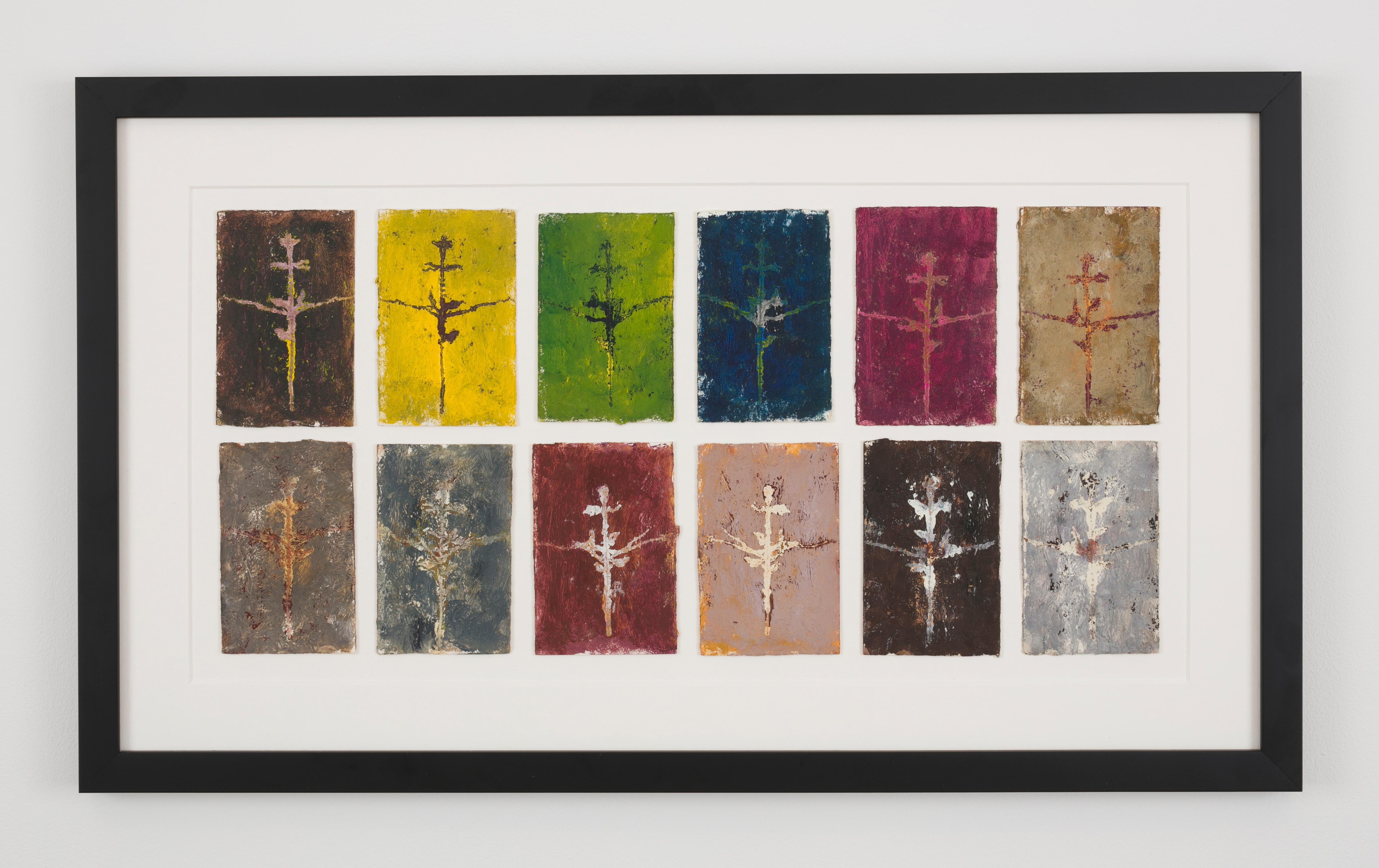 Impressions monogravées multicolores sur papier encadrées - Art de Vincent Donato