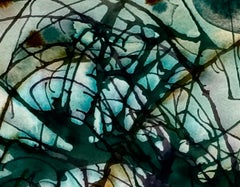 Framed Watercolor Painting on Handmade Indian Paper: Blackbird D