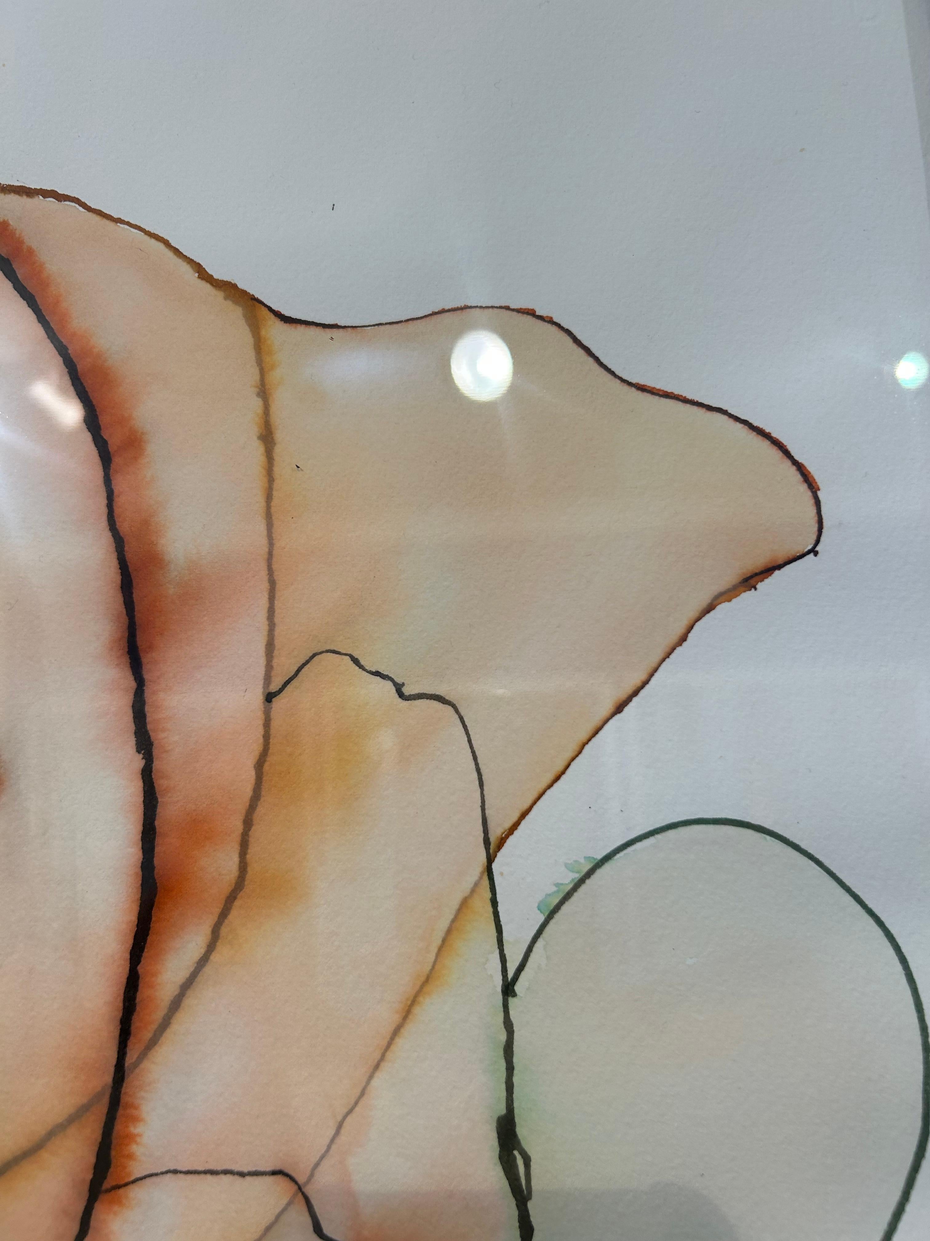 Framed Watercolor Painting on Handmade Indian Paper: Blackbird A For Sale 7