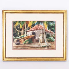 Water Color of a Tropical Scene by Mitchell Jamieson