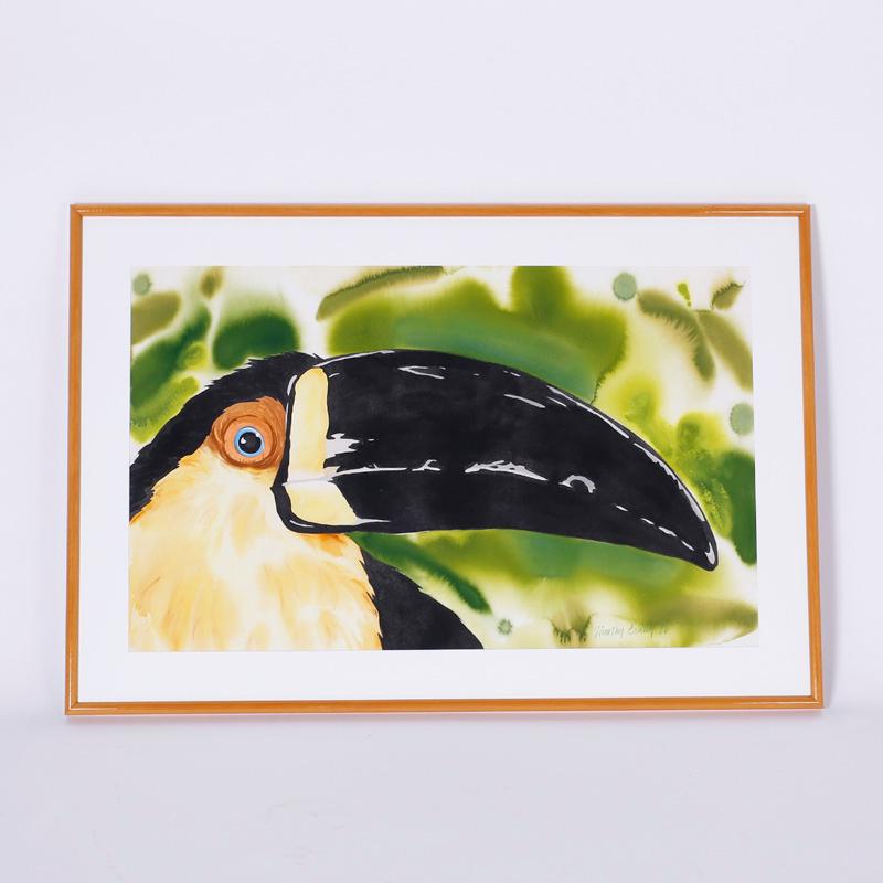 Unknown Animal Art - Large Watercolor Painting of a Toucan