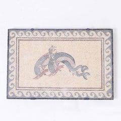 Micro Mosaic Plaque of Eros Riding Two Dolphins