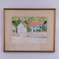 Tropical Watercolor Painting on Paper by Alanna Fagan