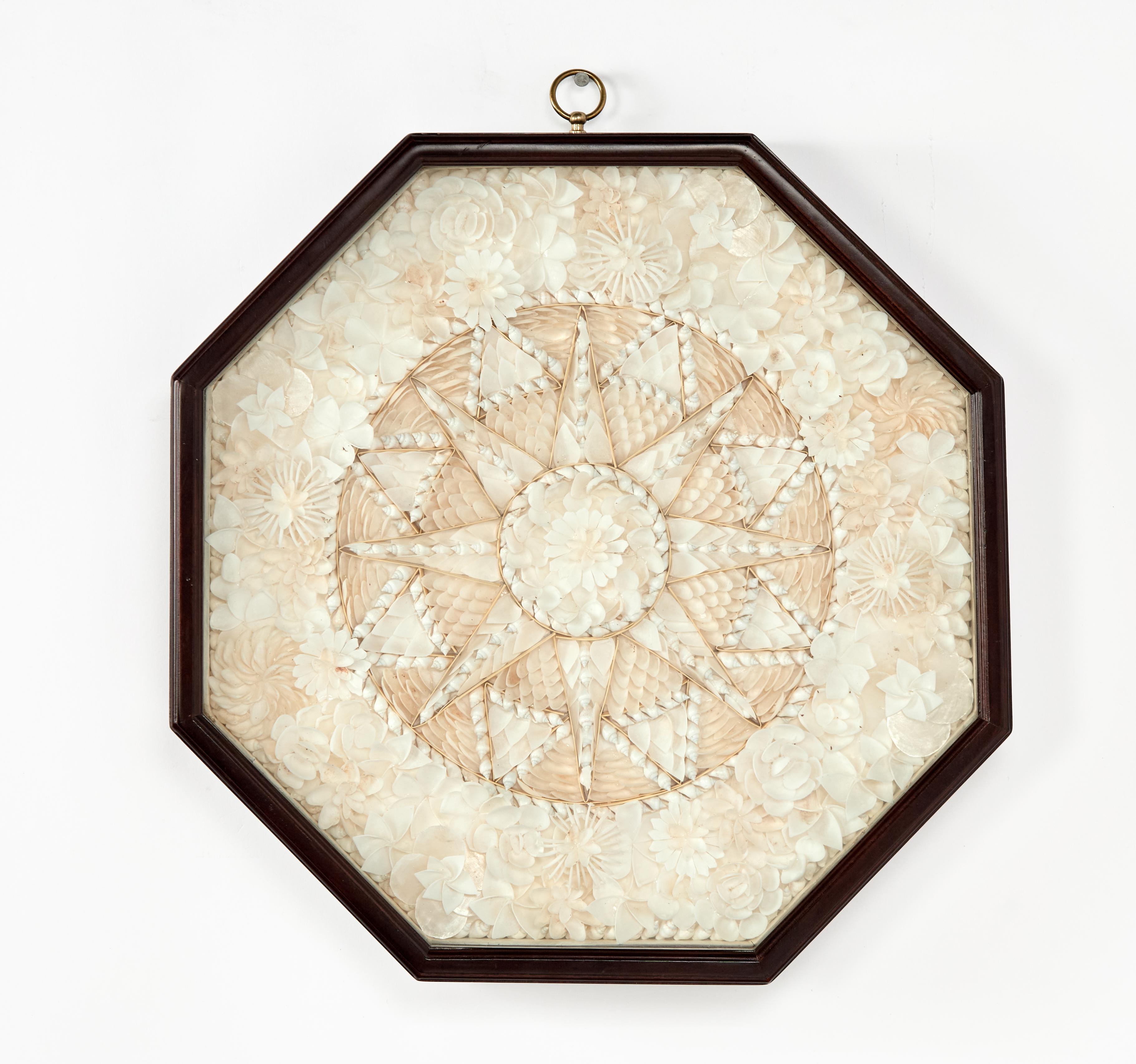 Vintage White Seashell Sailors Valentine - Art by Unknown