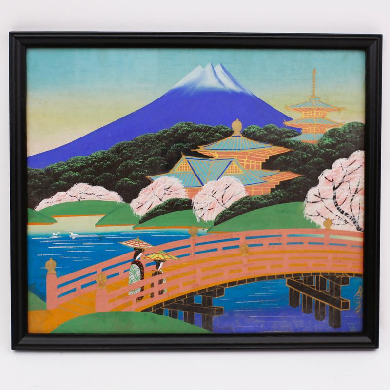 japanese painting mount fuji