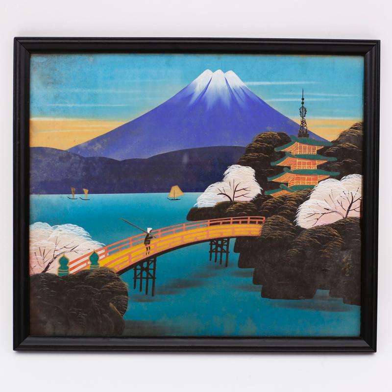 Three Japanese Paintings of Mount Fuji For Sale 3