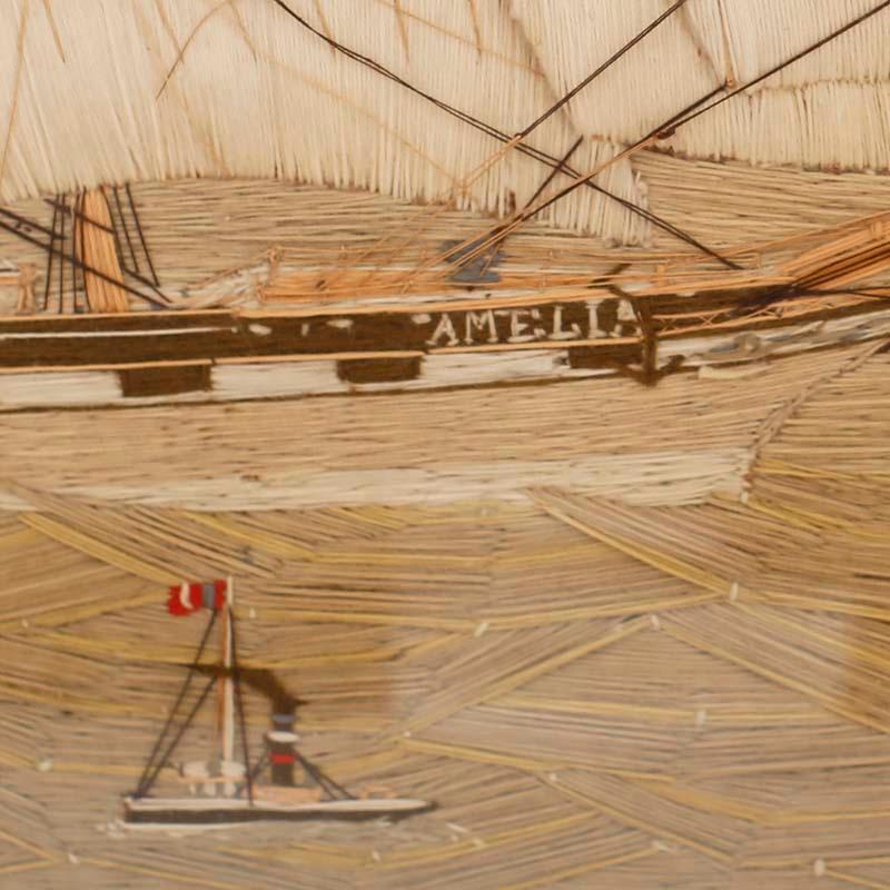 Œuvre en laine brodée à l'aiguille « Wooolie » du navire britannique Amelia en vente 4