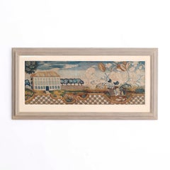 Pair of Framed Antique Handmade Tapestries