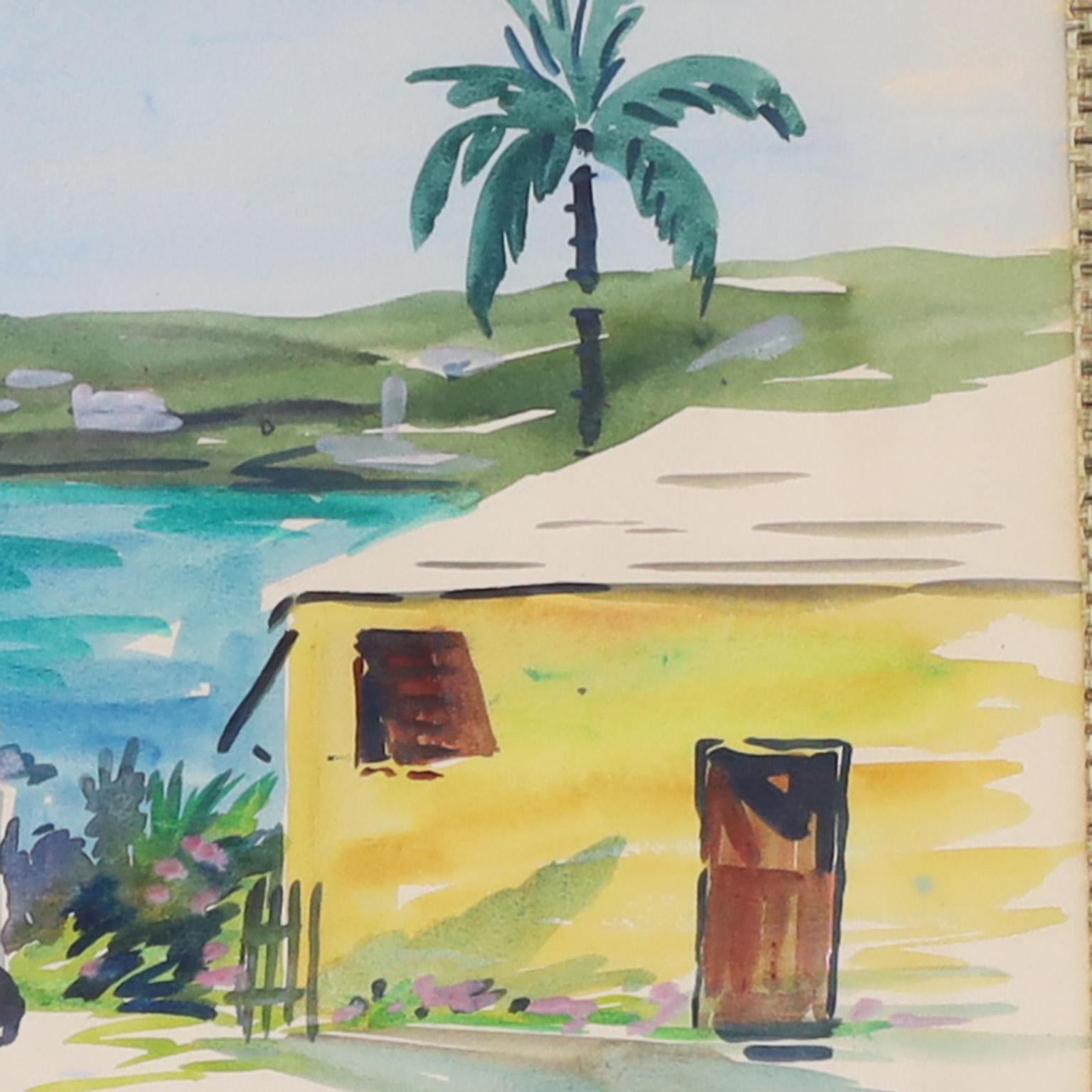Alfred Birdsey Group of Three Vintage Bermuda Watercolors 3