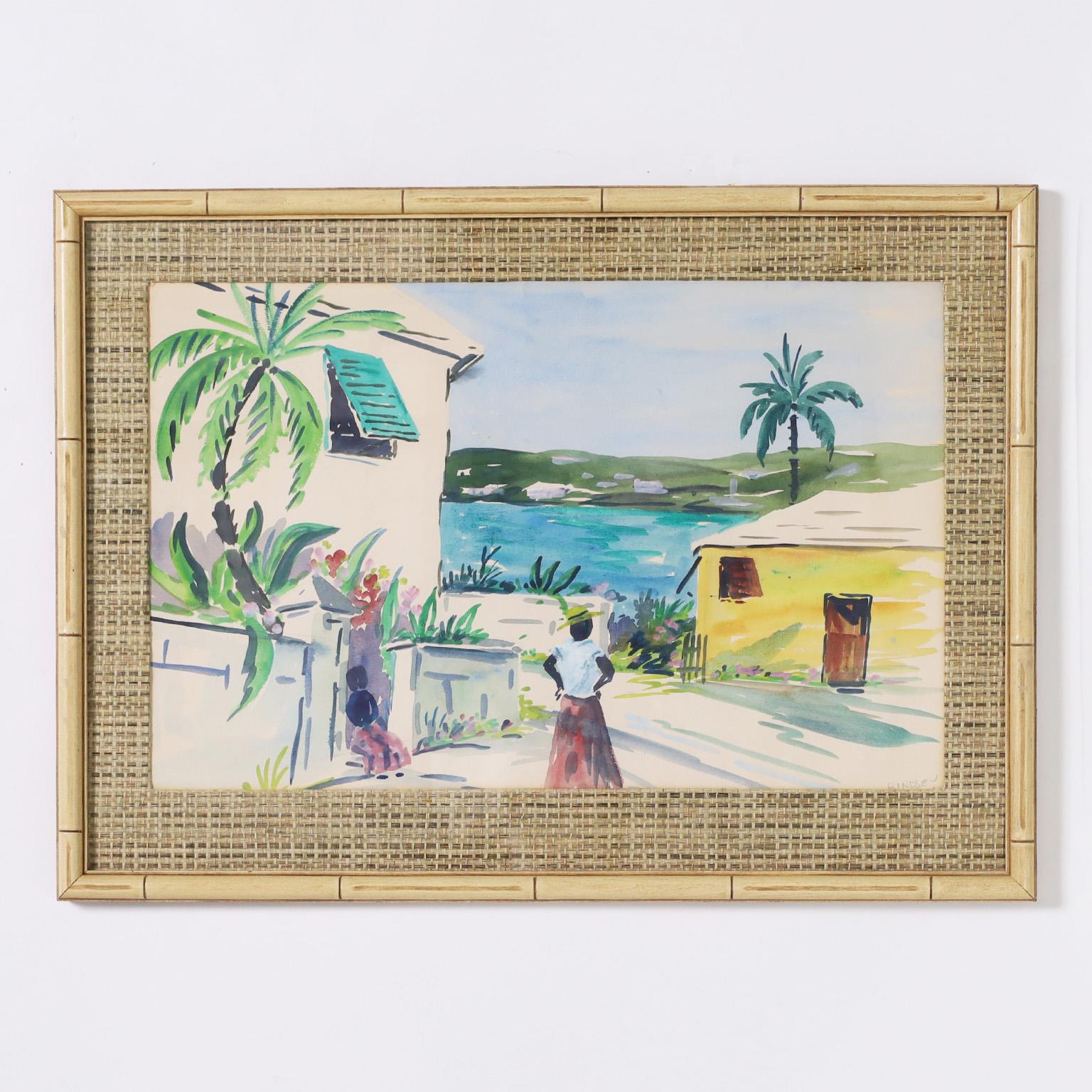 Alfred Birdsey Group of Three Vintage Bermuda Watercolors 1