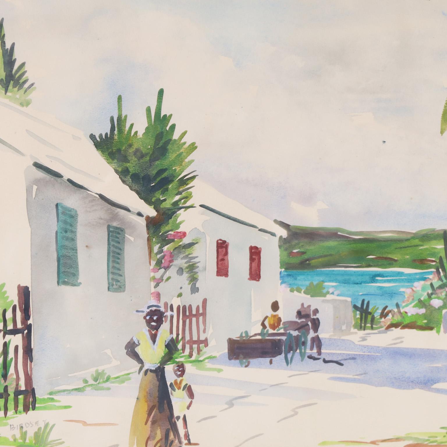 Alfred Birdsey Group of Three Vintage Bermuda Watercolors 8