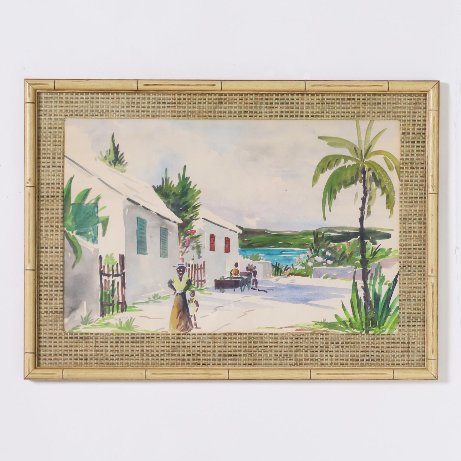 Alfred Birdsey Group of Three Vintage Bermuda Watercolors 7