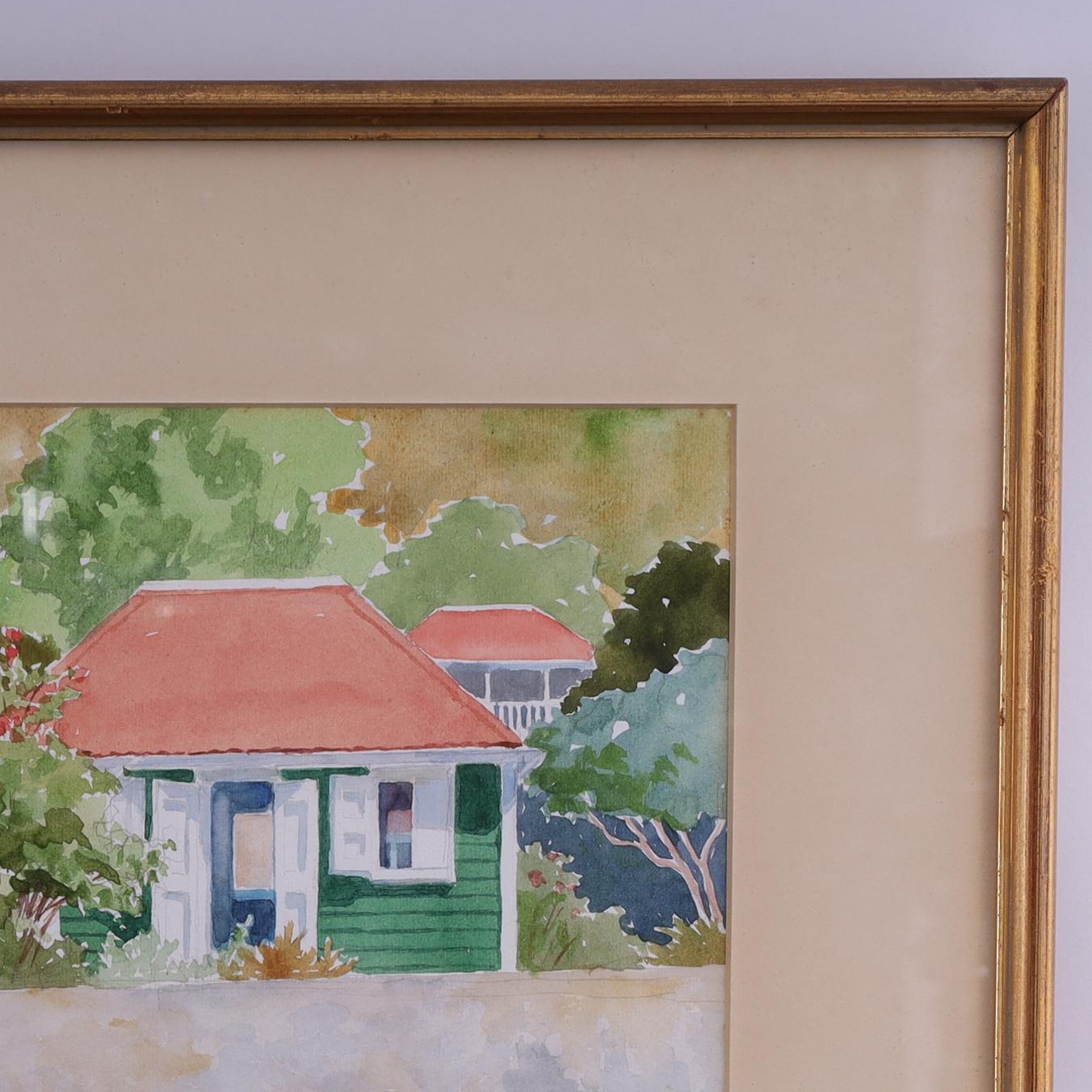 Tropical Watercolor Painting on Paper by Alanna Fagan im Angebot 1