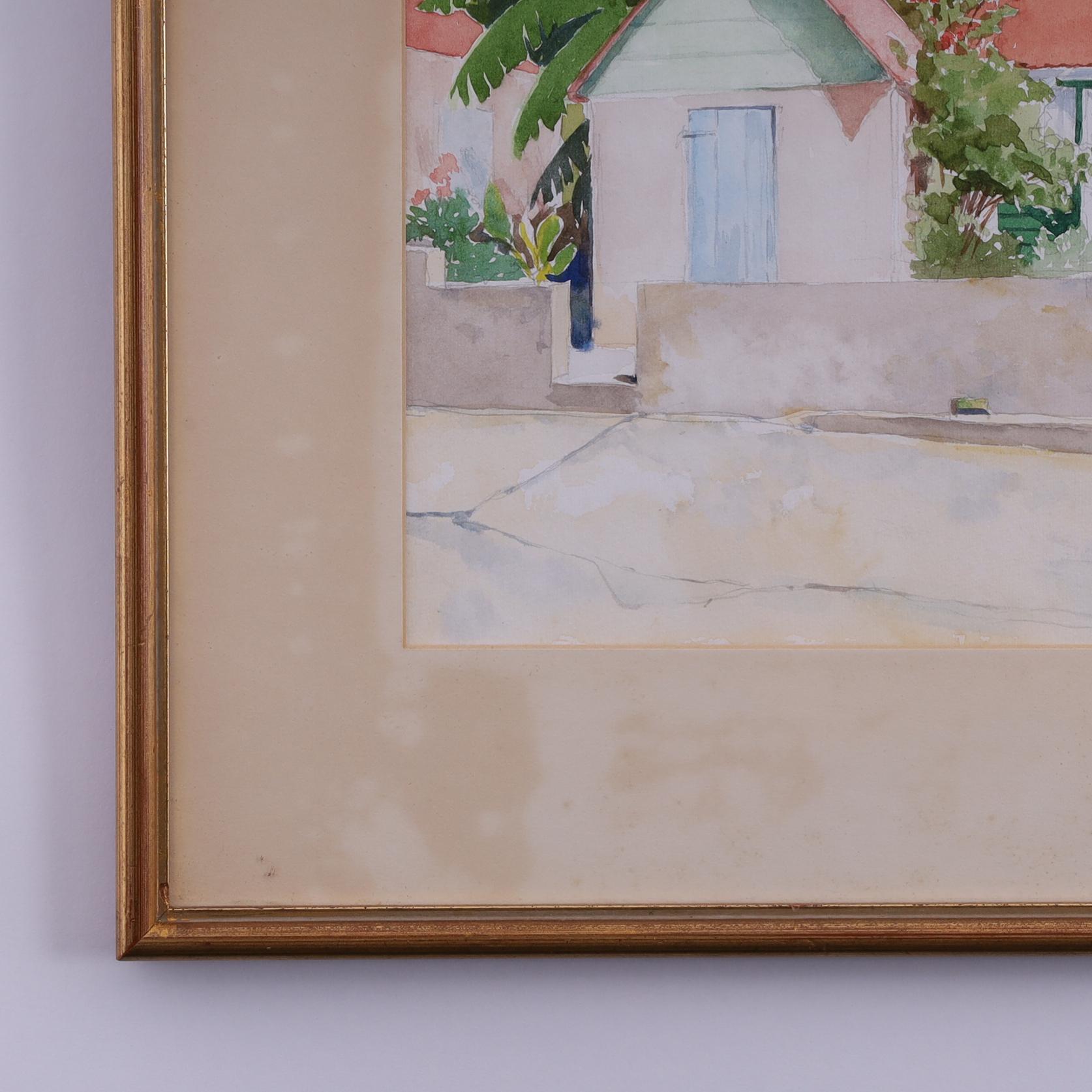 Tropical Watercolor Painting on Paper by Alanna Fagan im Angebot 3