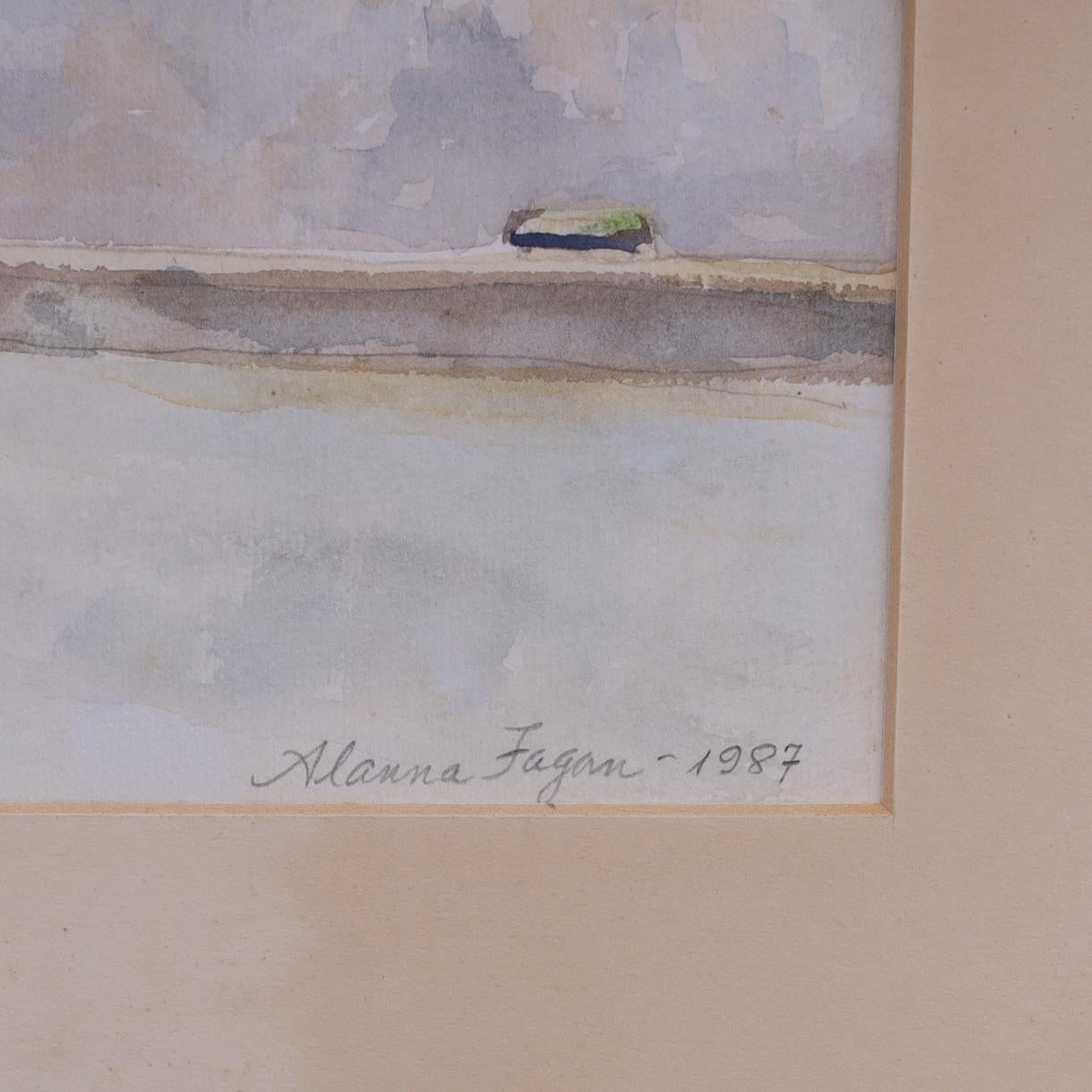 Tropical Watercolor Painting on Paper by Alanna Fagan im Angebot 5